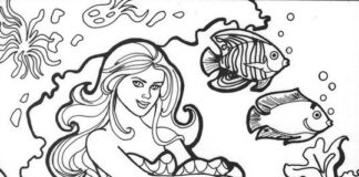 Syrena pod wodą syrena pod wodą kolorowanka do druku