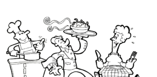 uczta w knajpie kolorowanka online