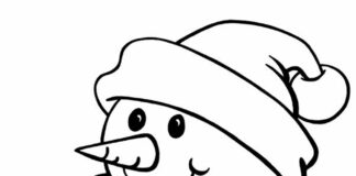 Bałwan w ubraniu bałwan dla dzieci kolorowanka online