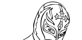 Zapaśnik w masce zapaśnik w masce kolorowanka do drukowania