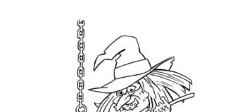 Zła czarownica gotuje zupę wiedźma gotuje zupę kolorowanka online