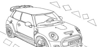 kolorowanka Countryman mini cooper do druku online