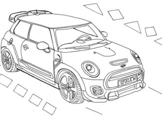 kolorowanka Countryman mini cooper do druku online