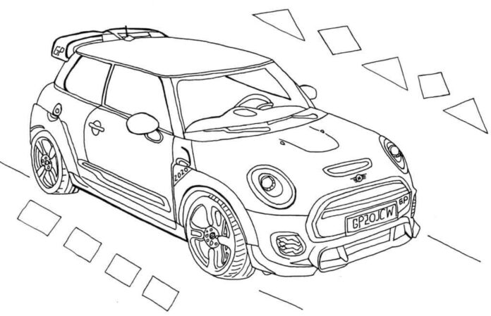 kolorowanka Countryman mini cooper do druku online