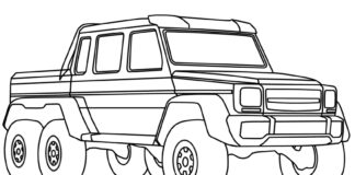 kolorowanka Mercedes-Benz G63 AMG 6x6 do druku online