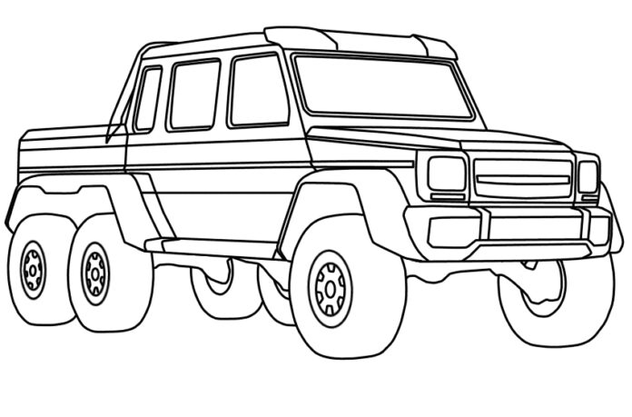 kolorowanka Mercedes-Benz G63 AMG 6x6 do druku online