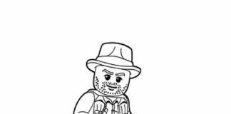 kolorowanka lego indiana jones do druku dla dzieci