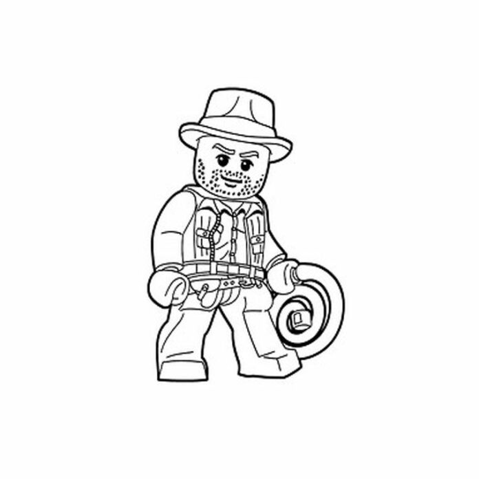 kolorowanka lego indiana jones do druku dla dzieci