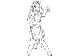 kolorowanka naruto Haruno Sakura