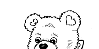 Miś z serduszkami miś z serduszkami kolorowanka online