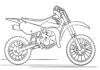 Motocykl do jazdy w terenie motor kros kolorowanka online