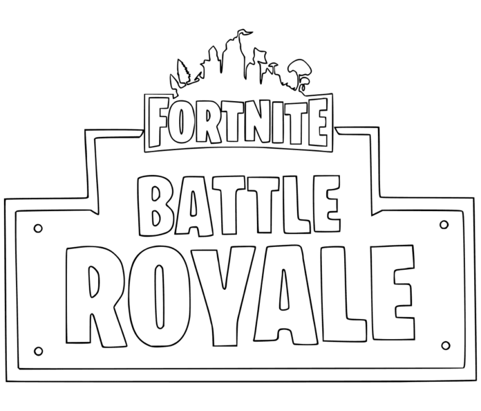 Kolorowanka online Fortnite logo z gry