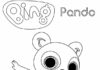 Kolorowanka online Panda Pando z Bing
