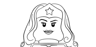 Kolorowaka online Ludzik Lego Wonder Women