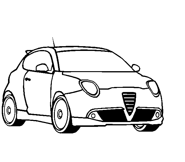 Kolorowanka online Alfa Romeo Mito