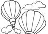 Balony latające nad górami Kolorowanka online Balony latające nad górami