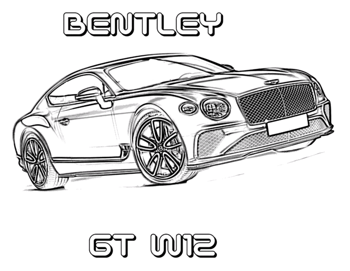 Kolorowanka online Bentley GT W12