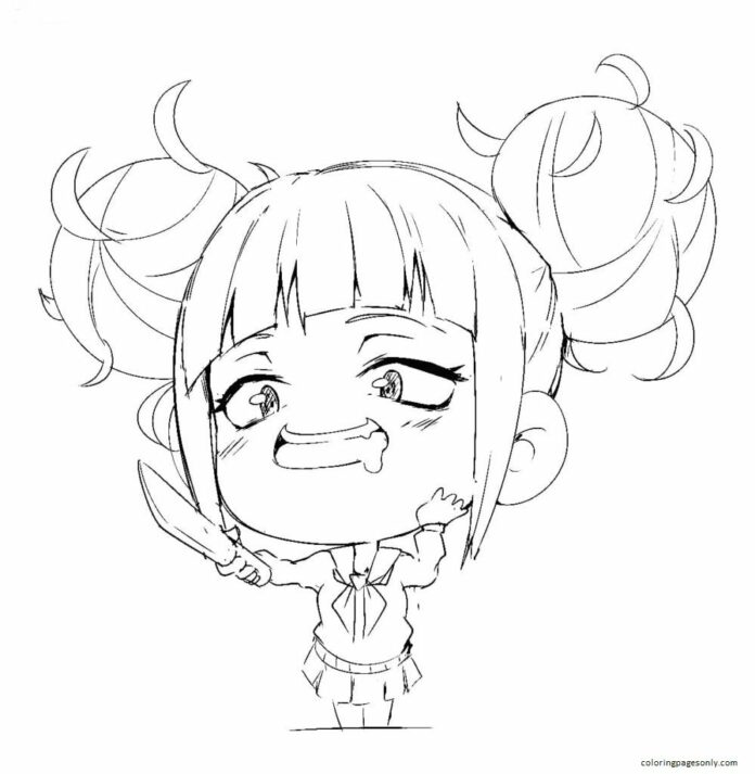 Kolorowanka online Chibi Himiko Toga