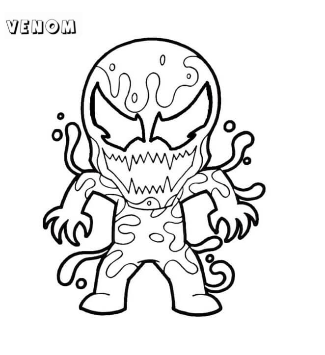 Kolorowanka online Chibi Venom