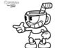 Kolorowanka online Cuphead z bajki dla dzieci