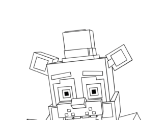 Kolorowanka online FNAF Minecraft Freddy