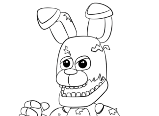 Kolorowanka online FNaF Springtrap