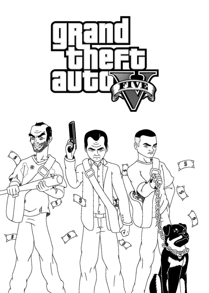 Kolorowanka online Grand theft auto