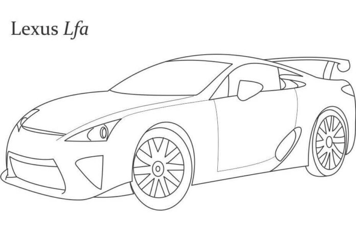 Kolorowanka online Lexus LFA