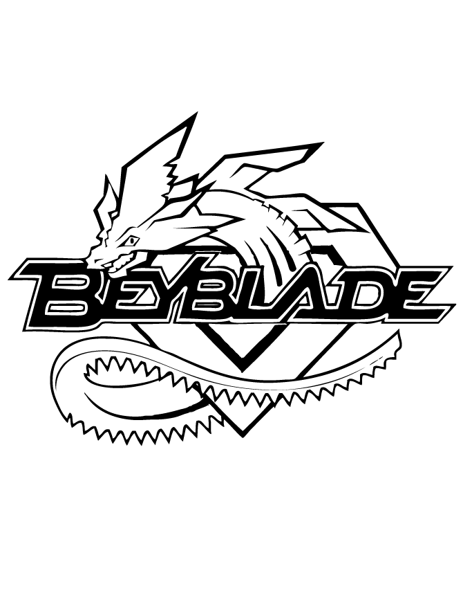 Kolorowanka online Logo anime Beyblade