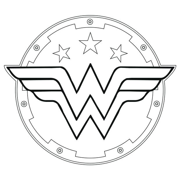 Kolorowanka online Logo z Wonder Women