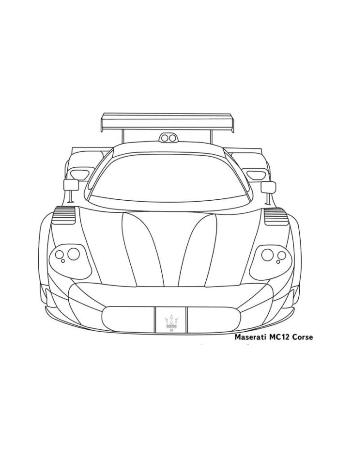 Kolorowanka online Maserati MC 12