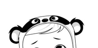 Kolorowanka online Pandy Cry Babie