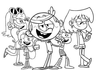 Kolorowanka online Poznaj postacie z Loud House