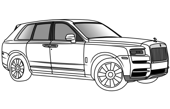 Kolorowanka online Rolls Royce Cullinan