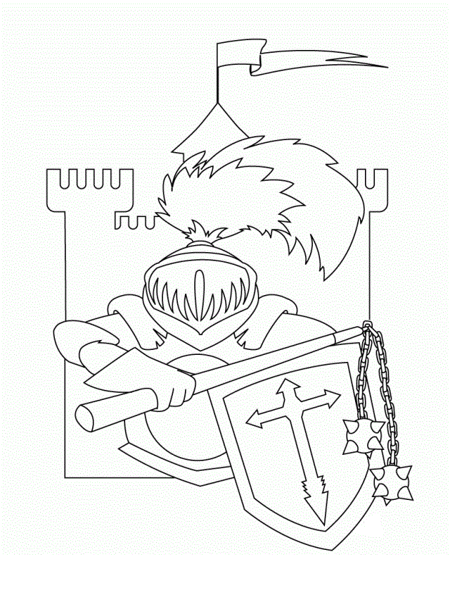 Kolorowanka online Rycerz w zbroi