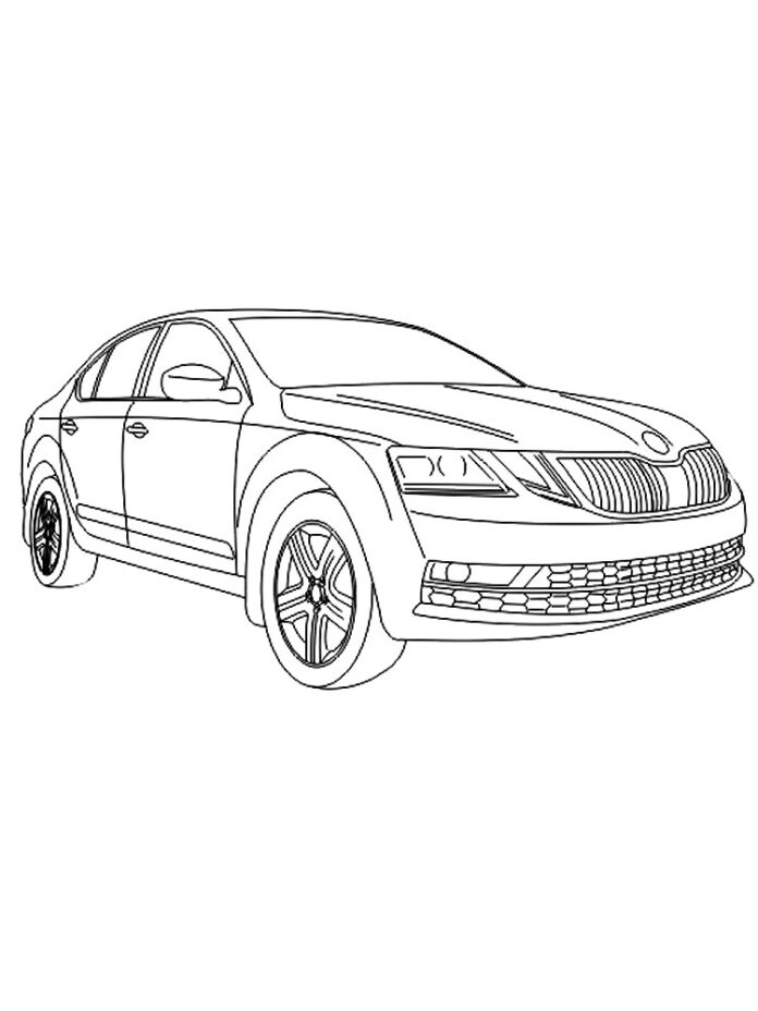 Kolorowanka online Skoda Octavia