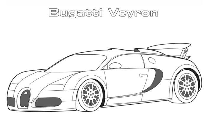 Kolorowanki online Bugatti Veyron