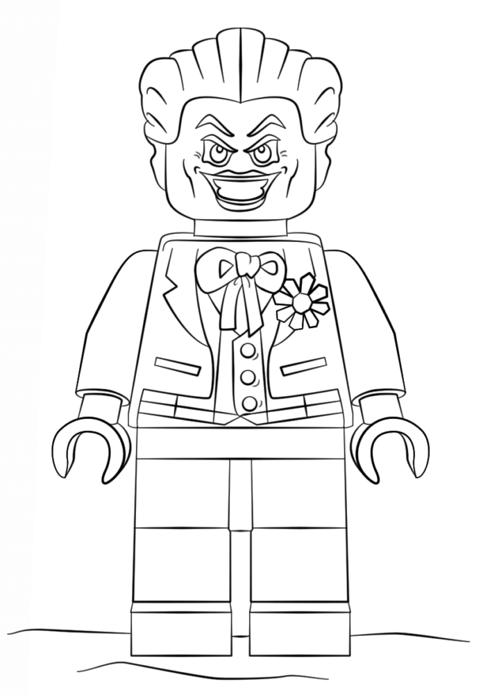 kolorowanka online ludzik z lego joker