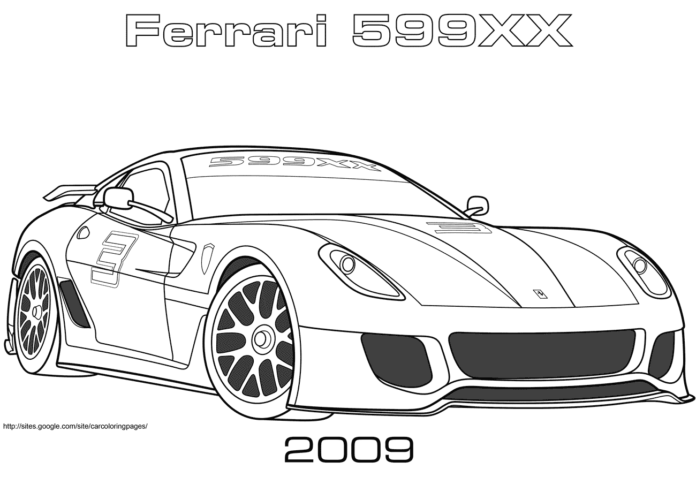 kolorowanka ferrari 599XX online