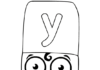 Alphablocks Y Kolorowanka Alphablocks Y do druku