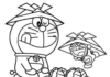Kolorowanka Doraemon z bajki dla dzieci do druku