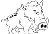 Kolorowanka online Duży dzik do druku