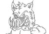 Kolorowanka online Dzik z kreskówki
