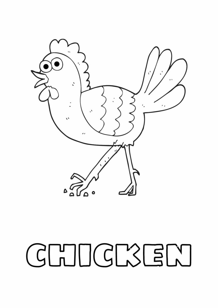 Kolorowanka online Kurka dla dzieci