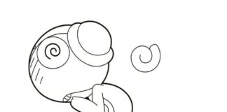 Kolorowanka online Kururu z Keroro Gunso
