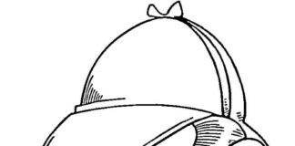 Sherlock Holmes z fajką Kolorowanka Sherlock Holmes z fajką do drukowania