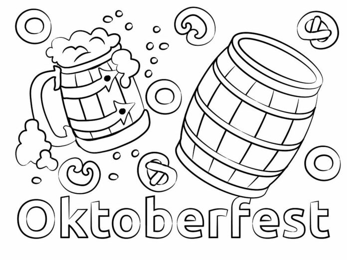 Kolorowanka Święto Piwa Oktoberfest do druku