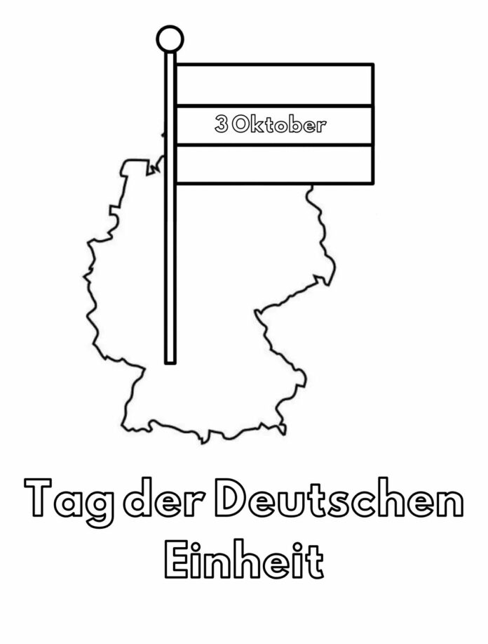 Kolorowanka online Tag der Deutschen Einheit