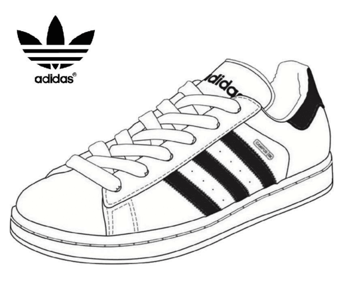 Kolorowanka online Trampki Adidas buty