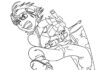 Wojownik z mieczem Black Clover Kolorowanka Wojownik z mieczem Black Clover do druku